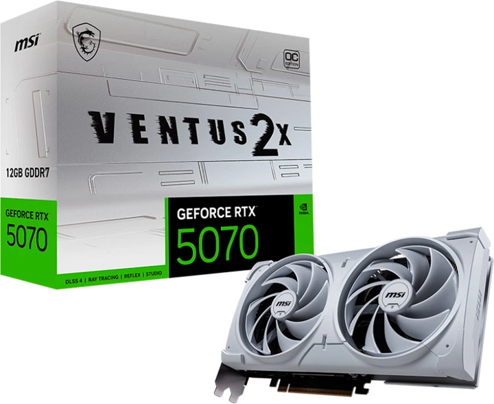 Видеокарта MSI GeForce RTX 5070 12G VENTUS 2X OC WHITE