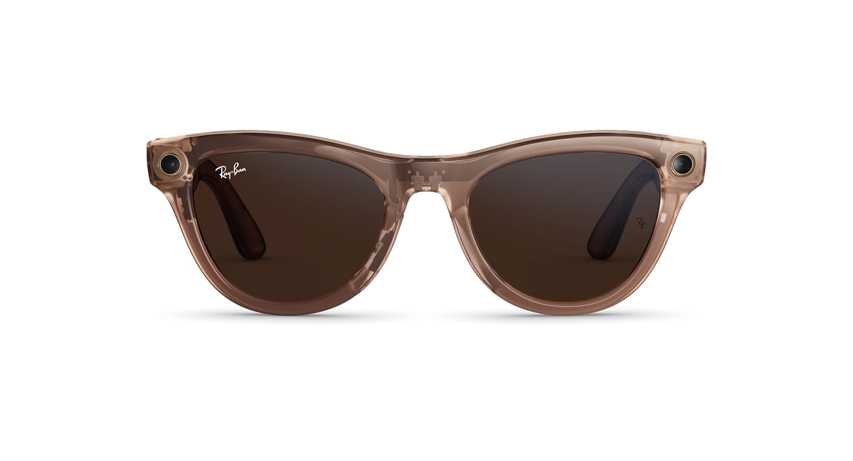 Розумні окуляри Ray-Ban Meta Skyler Gen 2 Large Shiny Transparent Peach Frame / Clear to Brown Transitions (Larged)