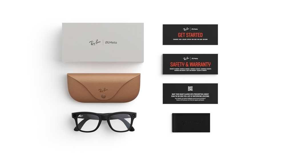 Ray-Ban 2 Wayfarer スマートグラス 黑色框透明レンズ Розумні окуляри Ray-Ban Meta Gen 2 Shiny Cosmic Blue / Clear to