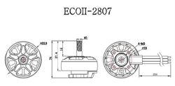 Безколекторний мотор EMAX ECO II SERIES 2807 - 1300KV двигун для FPV дрону