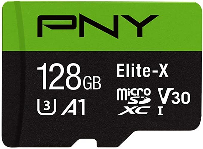 Карта памяти PNY 128GB Elite-X Class 10 U3 V30 microSDXC Flash Memory Card