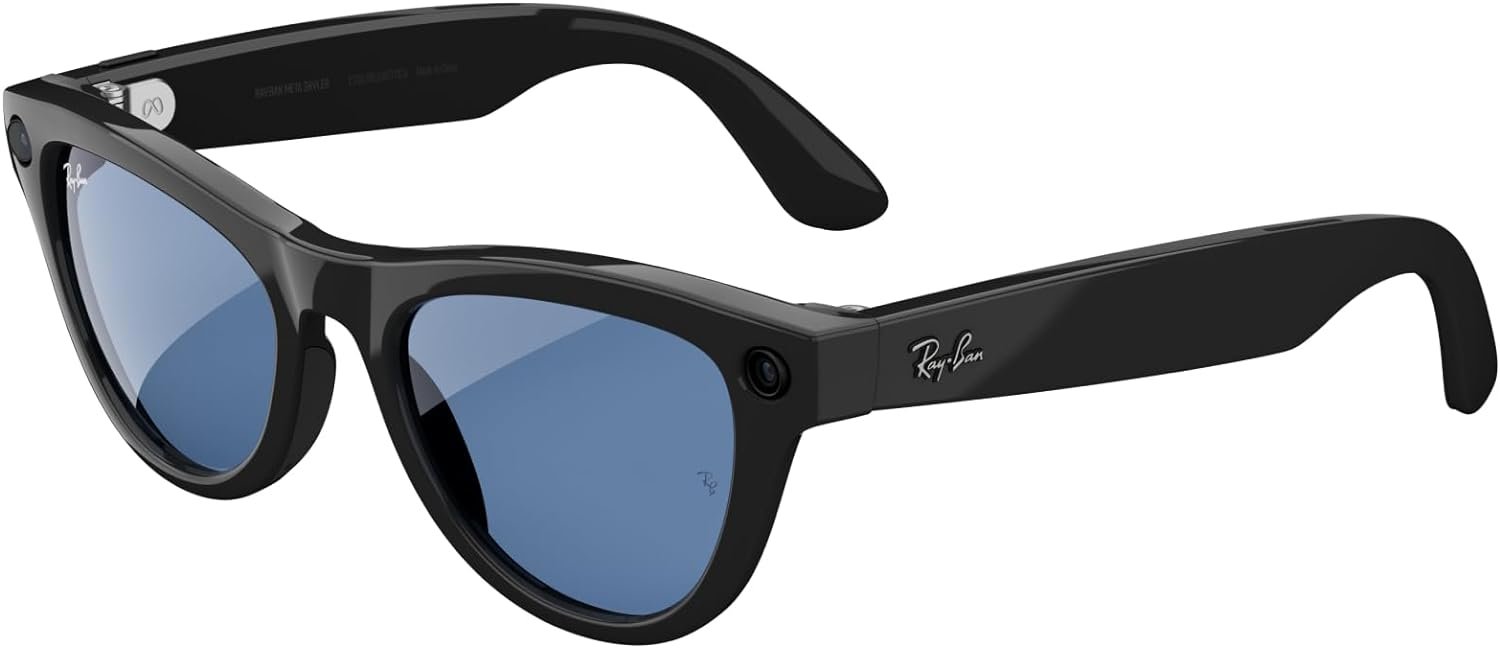 Умные очки Ray-Ban Meta Skyler Shiny Black / Clear-Cerulean Blue Transitions