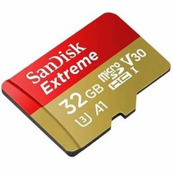 Карта пам'яті SanDisk 32GB microSD class 10 UHS-I U3 V30 A1 Extreme (SDSQXAF-032G-GN6GN)