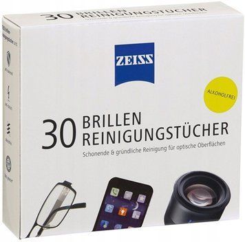 Вологі серветки ZEISS 30 шт. для окулярів і оптики