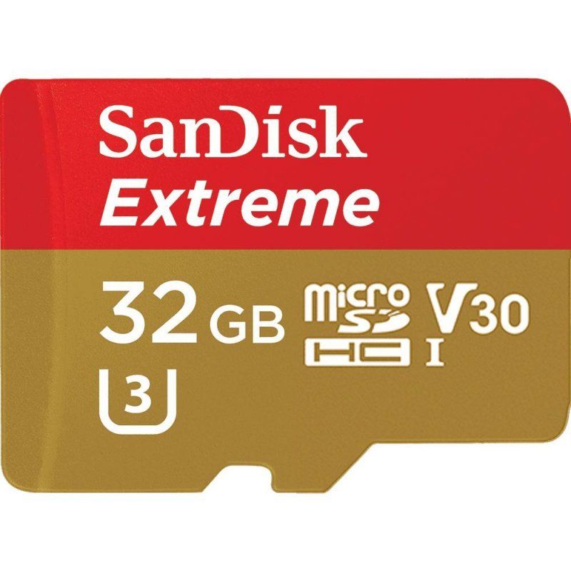 Карта пам'яті SanDisk 32GB microSD class 10 UHS-I U3 V30 A1 Extreme (SDSQXAF-032G-GN6GN)