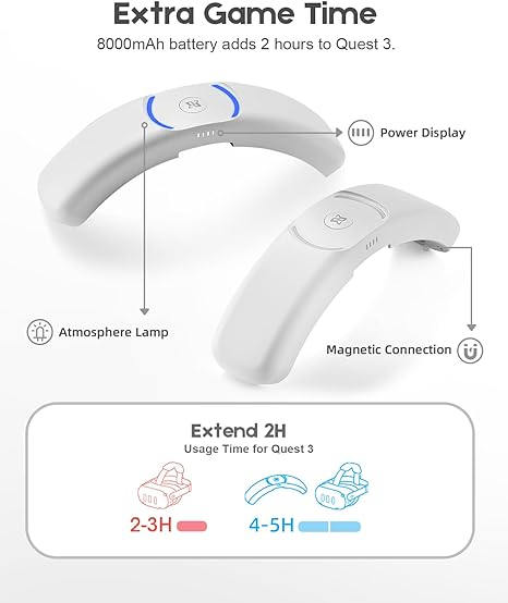 Крепление для Meta Quest 3 BINBOK VR T3 Magnetic Battery Pack Head