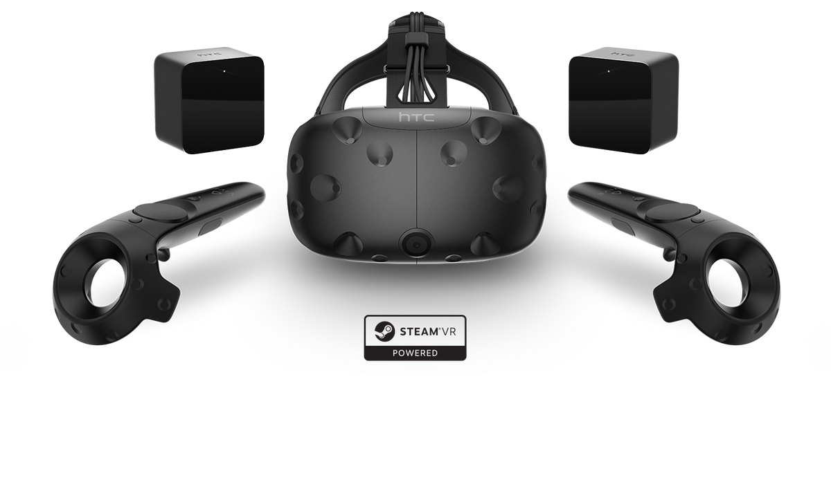 Окуляри віртуальної реальності HTC Vive б/у + стійки для сенсорів