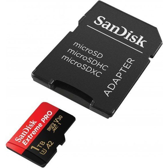 Карта памяти SanDisk 1 TB microSDXC UHS-I U3 Extreme Pro+SD Adapter
