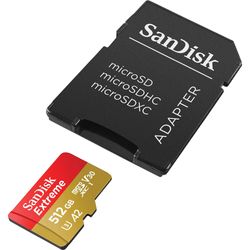 Карта памяти SanDisk 512 GB microSDXC UHS-I U3 V30 A2 Extreme + SD-Adapter