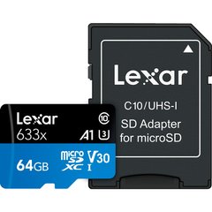 Карта пам'яті Lexar 64 GB SDXC UHS-I U3 Professional 633x