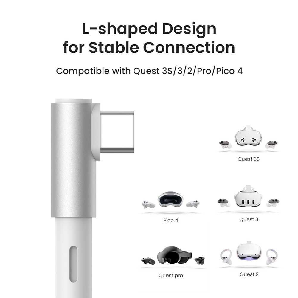 Кабель KIWI Design Link USB 3.0 с зарядкой для Meta Quest 3,3S в