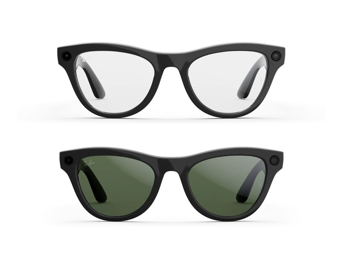 Розумні окуляри Ray-Ban Meta Skyler Gen 2 Standard Shiny Black Frame / Clear to Graphite Green Transitions Lenses