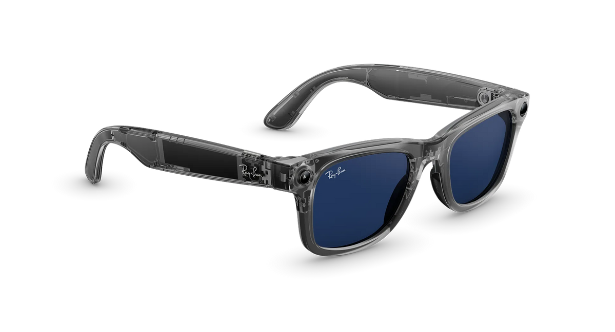 Умные очки Ray-Ban Meta Wayfarer Gen 2 Standard Shiny Transparent Grey / Clear to Sapphire Transitions