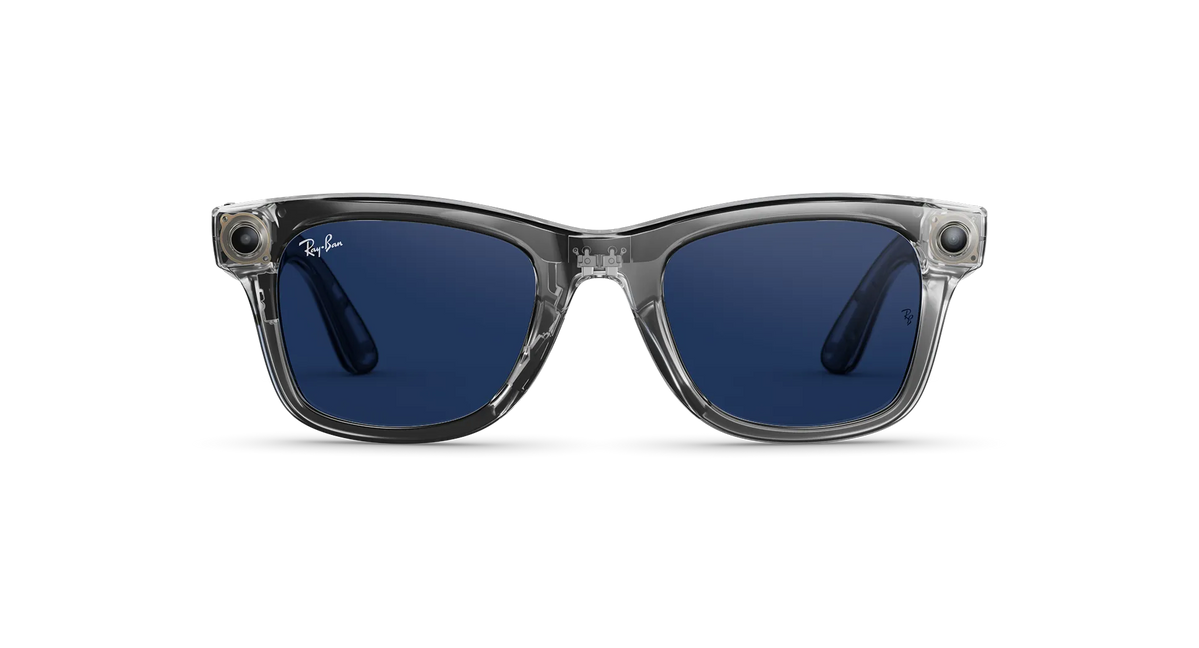 Умные очки Ray-Ban Meta Wayfarer Gen 2 Standard Shiny Transparent Grey / Clear to Sapphire Transitions